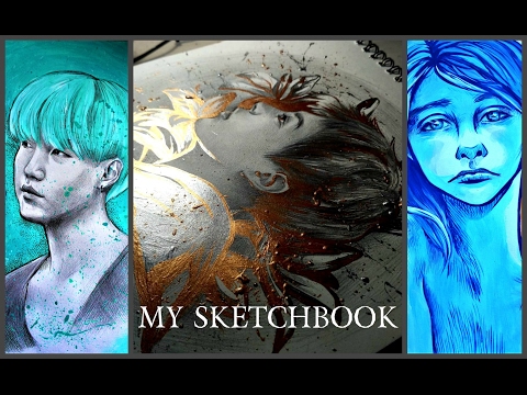 Видео: ОБЗОР СКЕТЧБУКА/ MY SKETCHBOOK|BTS |SUGA|EXO|