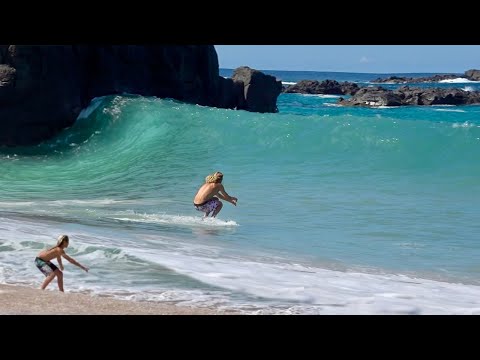 Видео: Попытка скимбординга на Ваймеа Шорбрейк