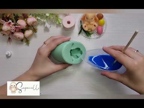 Видео: Заливка кролика "Абрикосика" от Saponelli molds в необычном цвете. Символ 2023 года!