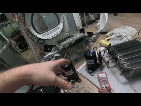 Видео: Сушильная машина Сименс меняем компрессор с 134а фреоном на 290 газ, эксперемент.