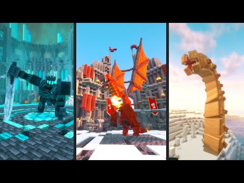 Видео: Обзор мода Bosses'Rise для майнкрафт 1.20.1 | Дракон, Глист, Йети...