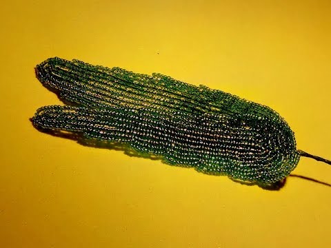 Видео: Длинный узкий лист из бисера. Лист № 9. Новый вариант прошивки. // A long leaf of beads.