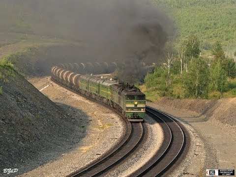 Видео: 2ТЭ10В-4762 и 3ТЭ10М-1424 (Седловая, РЖД)