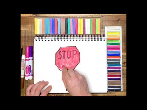 Видео: Урок рисования для детей. Рисуем знак Стоп!