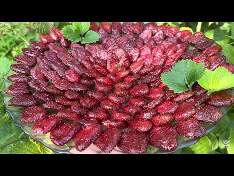 Видео: Ելակի չիր,համեղ և շատ գեղեցիկ🍓🍓Цукаты из клубники - невероятно вкусные, яркие и очень ароматные!