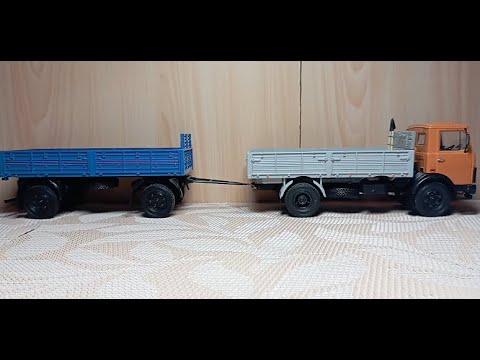 Видео: мАз - 5337 "ранний" с прицепом (1/43)