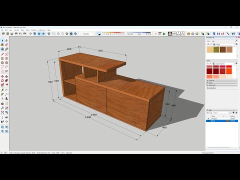 Видео: How to make a 3d model of a cabinet in SketchUp. Как создать тумбу в Скетчап.