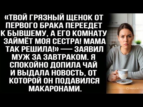 Видео: «Твой щенок переедет к бывшему, а его комнату займёт моя сестра! Мама так решила!» — заявил муж.