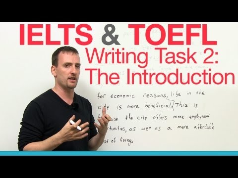 Видео: Письменное задание IELTS и TOEFL 2 — Введение
