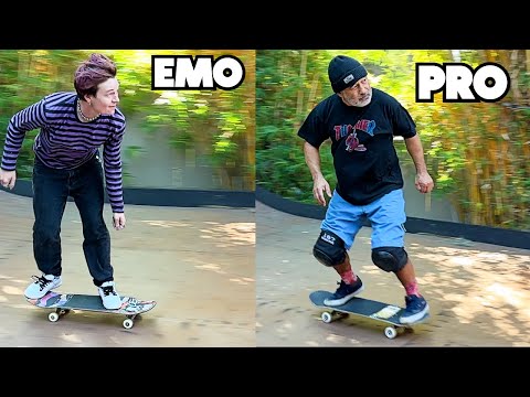 Видео: Новый эмо-скейтеры впечатляют легендарного профессионального скейтера
