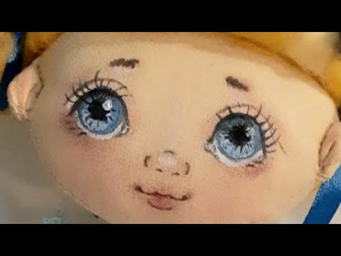 Видео: Рисуем лицо кукле. Кукла в смешанной технике. Часть 4. Лицо текстильной куклы.