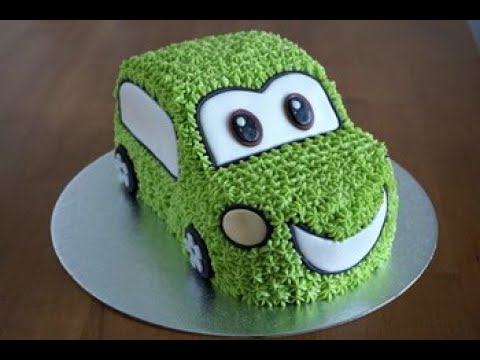 Видео: Как сделать 3D торт Машина из крема. How to make  Car Cake