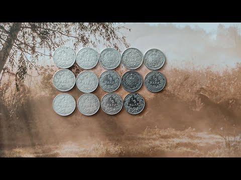 Видео: Цена серебряных монет 1/2 марки Германской Империи.
