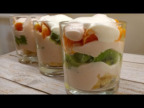 Видео: Простой десерт без выпечки из зефира и фруктов.