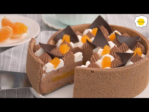 Видео: Шоколадно-апельсиновый торт АСМР