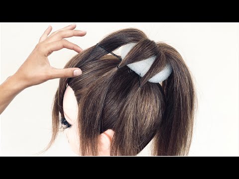 Видео: Простая и красивая Прическа . Прическа для девочек на 1 сентября. New Bun hairstyle for gown.