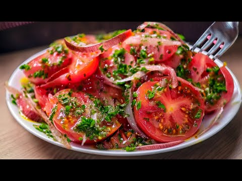 Видео: Самая вкусная закуска помидоров на свете! 🍅 Волшебный салат - быстро и легко
