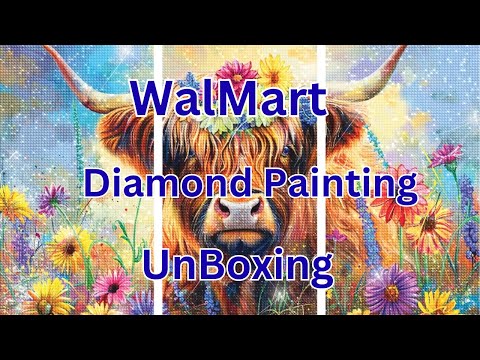 Видео: WalMart - ArtSkills Crystal Art - Трёхпанельная алмазная картина - Алмазное искусство - Корова из...