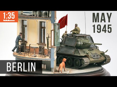 Видео: Как сделать здание для диорамы. Танк Т-34-85 масштаб 1/35. Берлин май 1945.