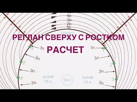 Видео: Реглан сверху с ростком. Расчет