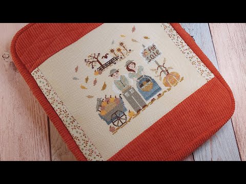 Видео: 49. Объемная папка с вышивкой и  круговой молнией. Оформление Pumpkins 🎃 for sale.  ЭстЭ "Горлица" .