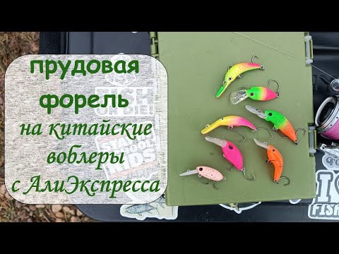 Видео: прудовая форель на китайские воблеры с АлиЭкпресса