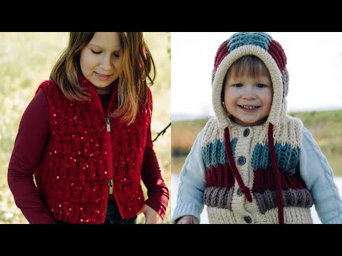Видео: Детская жилетка спицами по мастер-классу My perfect vest. 2 варианта: с капюшоном или с воротничком.