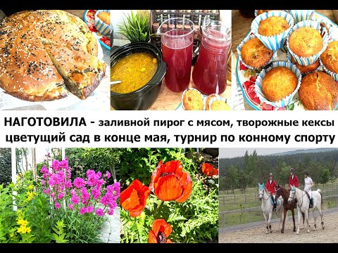 Видео: НАГОТОВИЛА НА  2 ДНЯ - вкусные,бюджетные рецепты, выпечка. Прогулка по цветущему саду! Наш выходной!