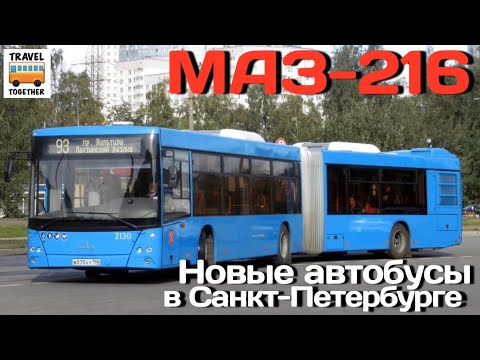Видео: Новые автобусы в Санкт-Петербурге - "МАЗ-216" | New buses in St. Petersburg - "MAZ-216"