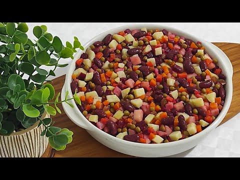 Видео: ВИНЕГРЕТ С ФАСОЛЬЮ