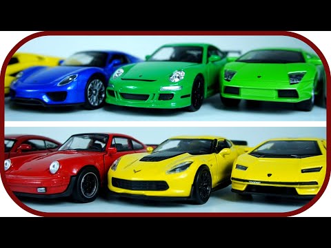 Видео: 🎁 Модели спортивных машин. Тачки. Машинки Welly. Гоночные авто.