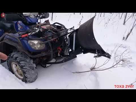 Видео: Квадр СФ Мото-500А.Тестирую отвал "ковш" по лесным колеям,дорожкам.1-ый выезд конкретно в лес