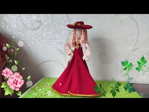 Видео: Берем газету и ткань и получаем куклу. Кукла в шляпе, как сделать волосы. DIY/рукоделие.