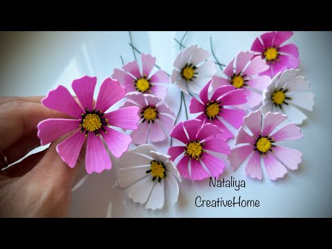 Видео: МК/DIY Космея з фоамірану /🌸 Foam flowers/ @nataliyacreativehome3135