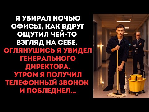 Видео: Я убирал ночью офисы, как вдруг ощутил чей-то взгляд на себе.Утром я получил звонок и побледнел