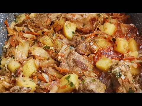 Видео: Рагу по - Домашнему Капуста Тушеная с Мясом и Картофелем