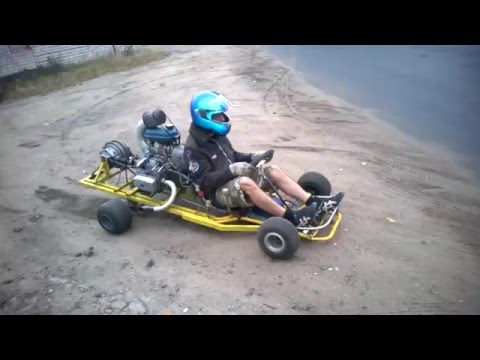 Видео: картинг с двигателем от днепр мт10-36!!!(650куб.см) ч.3