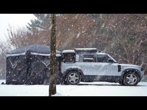 Видео: НАСЛАЖДАЙТЕСЬ -16℃ СНЕЖНОЙ БУРАНОЙ 🌨 Горячая машина Электромана 27℃ / Land Rover DEFENDER