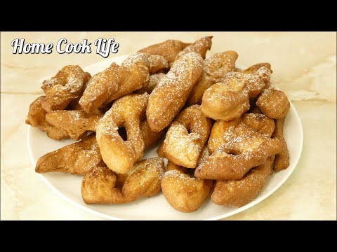 Видео: Хворост на сметане. Воздушные и очень вкусные. Brushwood on sour cream. Airy and very tasty.