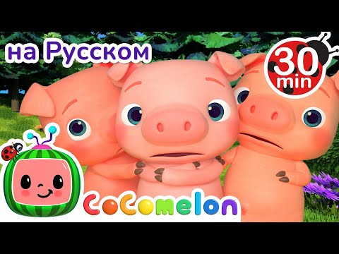 Видео: Три Поросенка | СБОРНИК | CoComelon на русском — Детские песенки | Мультики для детей