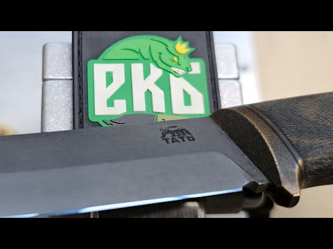 Видео: Правильный нож для охоты: ТАТЬ (Екб), PGK, ТО С. Бурова. Быстрая заточка чугунным притиром.