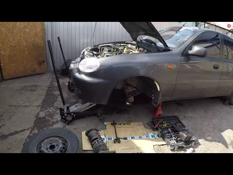 Видео: Видео отчёт:скрежет при вывороте руля,тормозные колодки-замена.Ланос.Сенс.