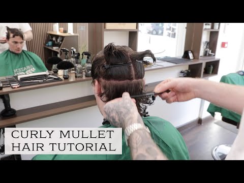 Видео: Мужская стрижка кудрявый маллет | Подробное пошаговое руководство для парикмахеров (сокращенная в...