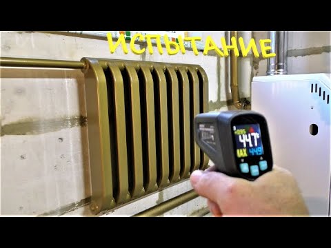 Видео: Тест самодельной батареи. Как в целом работает всё отопление в моей мастерской.
