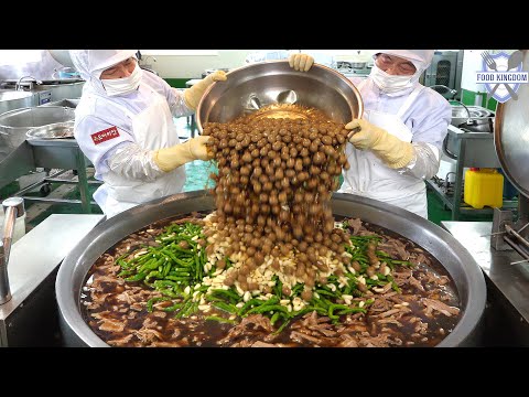 Видео: Интересная фабрика корейских гарниров! Массовое производство