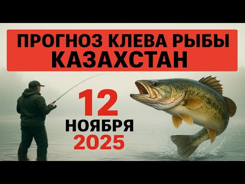 Видео: ПРОГНОЗ КЛЁВА в Казахстане на 12 ноября 2025 года Бросай все и на рыбалку!