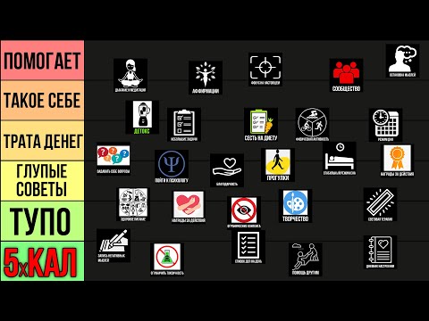 Видео: Тир-лист: 29 способов выйти из депрессии от разрушительных, до действенных