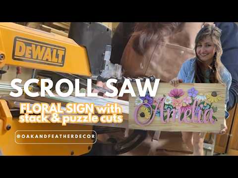Видео: Пильный станок: Цветочная вывеска с вырезами STACK & PUZZLE ЧАСТЬ 1