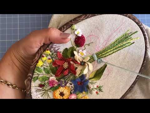 Видео: Шов палестрина ( Palestrina stitch)вышиваем бант