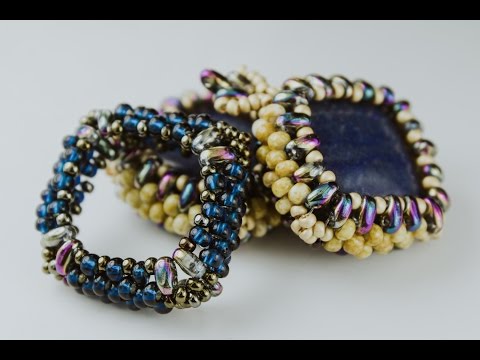 Видео: Оплетение квадратного кабошона (Часть 2/2)
